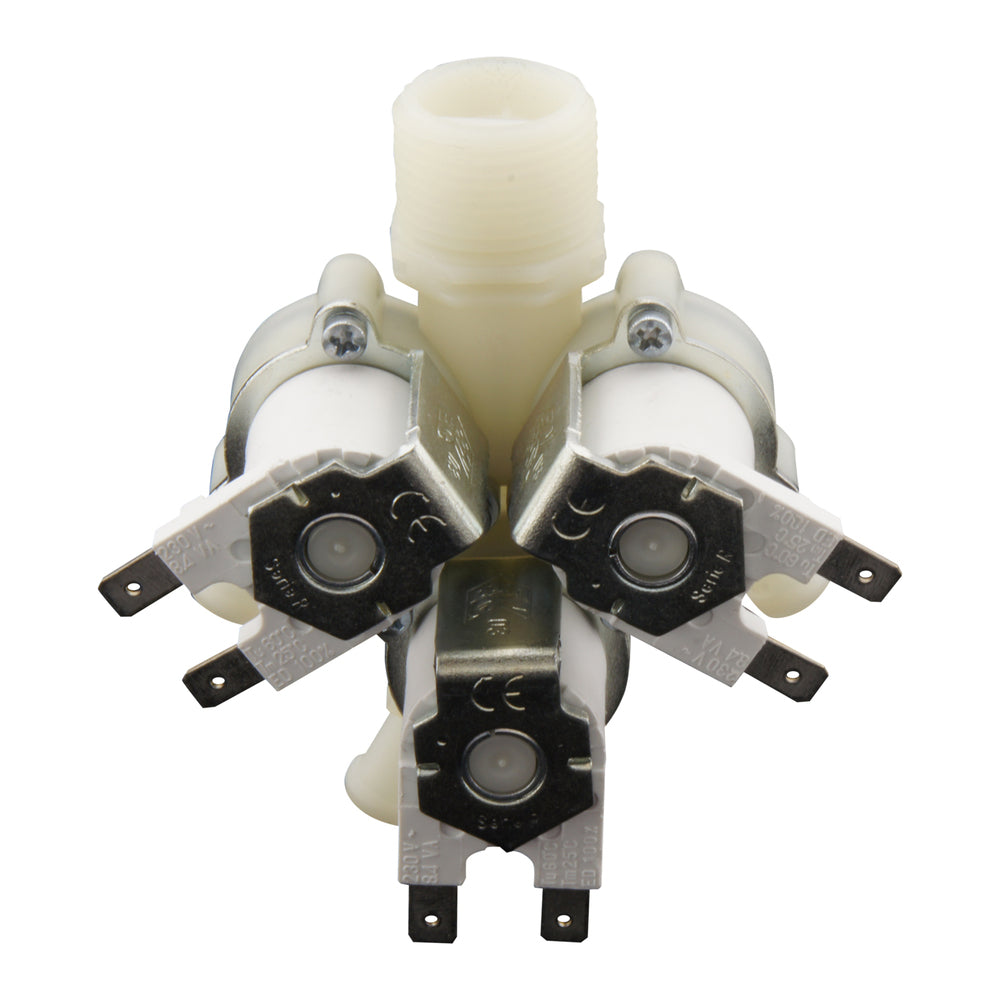 Solenoid Valve RPE triple 3/4''x10mm nylon NBR 180° 0.2-10bar 230VAC