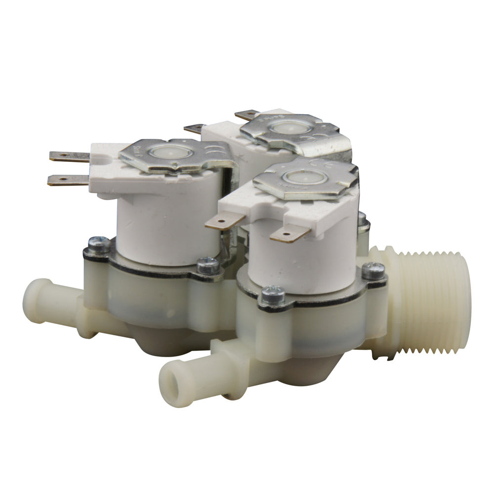 Solenoid Valve RPE triple 3/4''x10mm nylon NBR 180° 0.2-10bar 230VAC