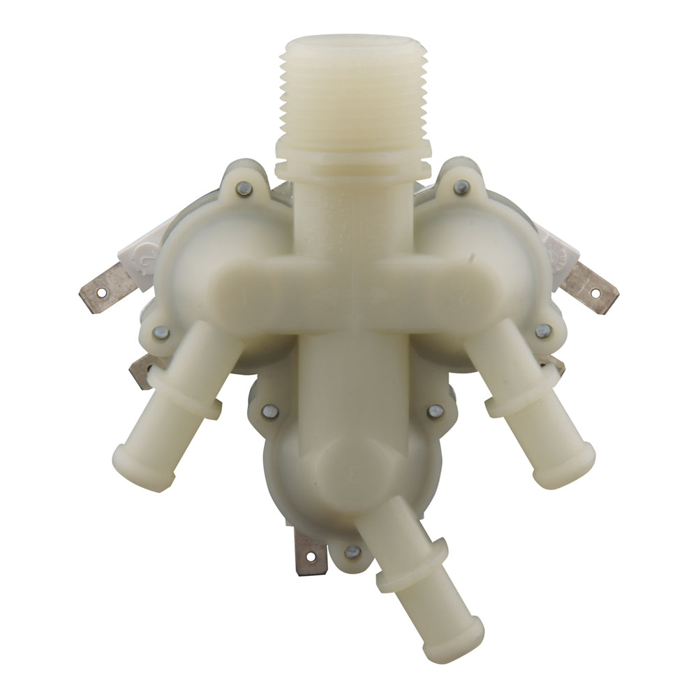 Solenoid Valve RPE triple 3/4''x10mm nylon NBR 180° 0.2-10bar 24V AC