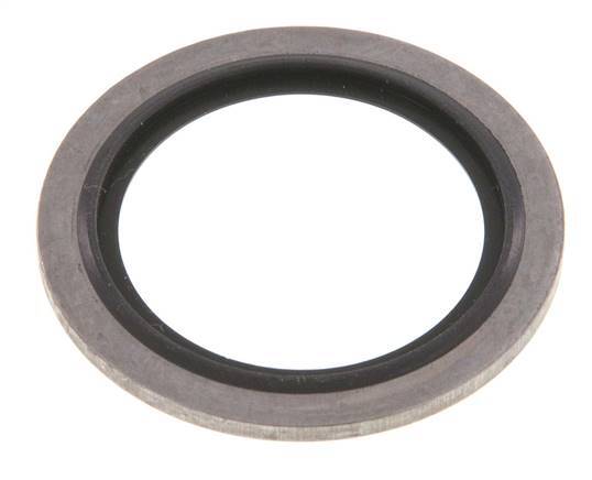 G 3/4" Stainless Steel/FKM Hydraulic Bonded Seal 27.1x34.9x2.5 mm
