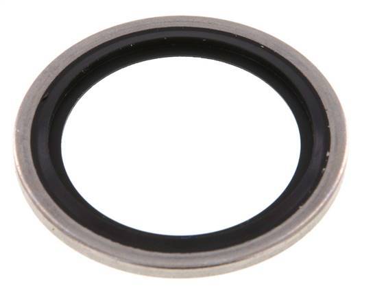 G 1" Stainless Steel/FKM Hydraulic Bonded Seal 33.9x42.8x2.5 mm