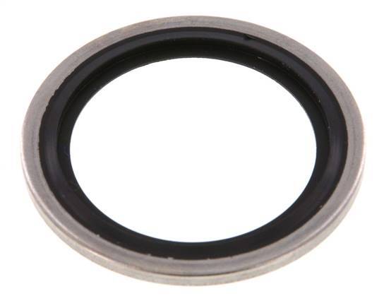 G 1" Stainless Steel/FKM Hydraulic Bonded Seal 33.9x42.8x2.5 mm