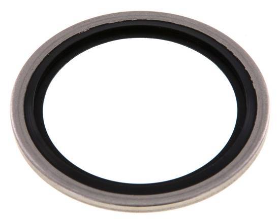 G 1-1/4" Stainless Steel/FKM Hydraulic Bonded Seal 42.9x52.4x2.5 mm
