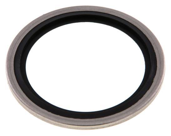 G 1-1/4" Stainless Steel/FKM Hydraulic Bonded Seal 42.9x52.4x2.5 mm