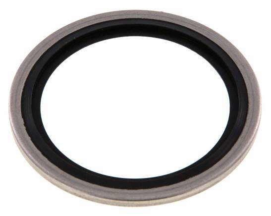 G 1-1/4" Stainless Steel/FKM Hydraulic Bonded Seal 42.9x52.4x2.5 mm
