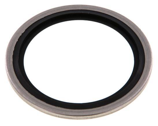 G 1-1/4" Stainless Steel/FKM Hydraulic Bonded Seal 42.9x52.4x2.5 mm