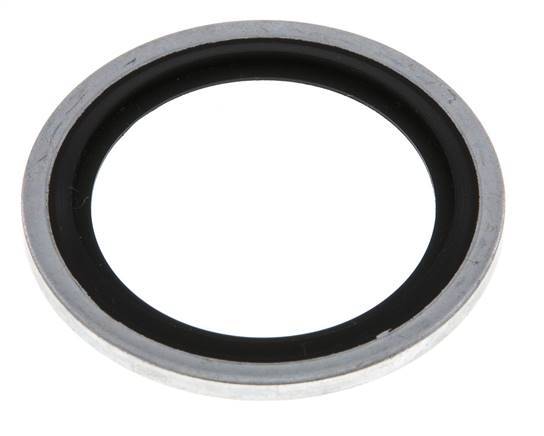G 1" Steel/FKM Hydraulic Bonded Seal 33.9x42.8x2.5 mm