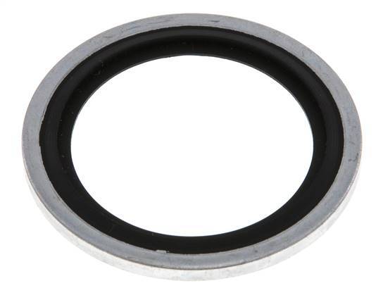 G 1" Steel/FKM Hydraulic Bonded Seal 33.9x42.8x2.5 mm