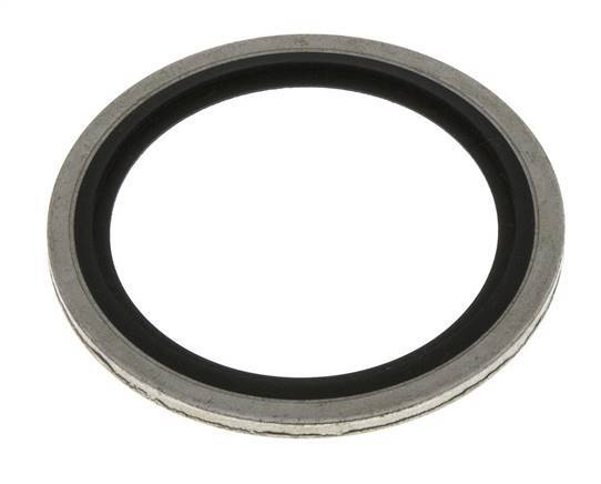 G 1-1/4" Steel/FKM Hydraulic Bonded Seal 42.9x52.4x2.5 mm