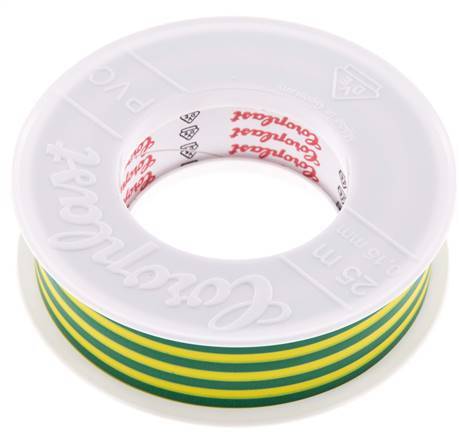 Electrical Insulation Tape VDE-tested 25mm/25m Green/Yellow