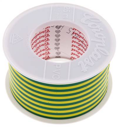 Electrical Insulation Tape VDE-tested 50mm/25m Green/Yellow