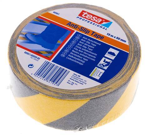Anti-slip Adhesive Tape 50mm/15m Black/Yellow