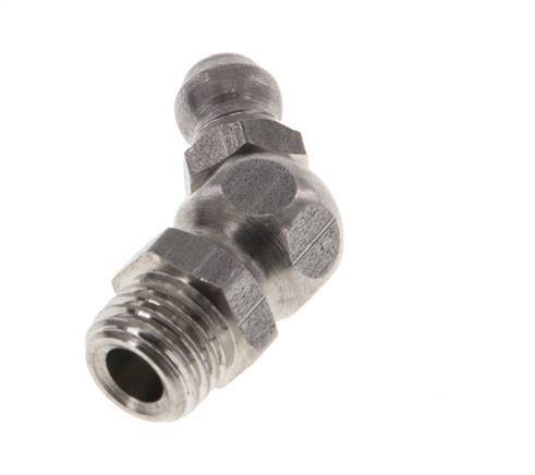 Angled Hydraulic Grease Nipple Stainless Steel M8x1 DIN 71412