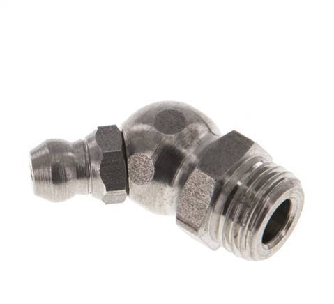 Angled Hydraulic Grease Nipple Stainless Steel M10x1 DIN 71412