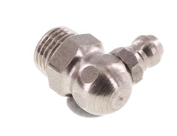 Right-angled Hydraulic Grease Nipple Stainless Steel M10x1 DIN 71412