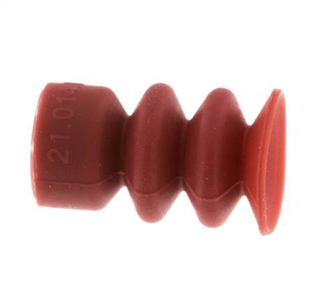 14mm Bellows Silicone Red Vacuum Suction Cup Stroke 10mm