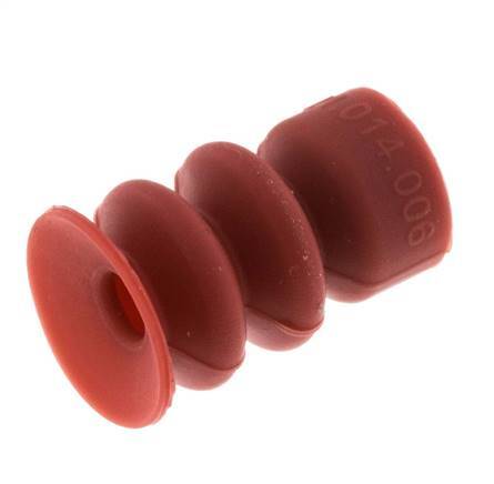 14mm Bellows Silicone Red Vacuum Suction Cup Stroke 10mm