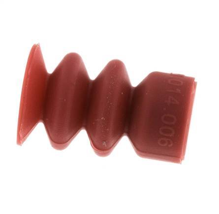 14mm Bellows Silicone Red Vacuum Suction Cup Stroke 10mm