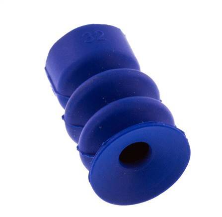 14mm Bellows PUR Blue Vacuum Suction Cup Stroke 10mm