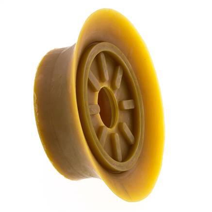 100mm Flat NR Beige Vacuum Suction Cup G 1/4 inch Female Stroke 6mm Thin Lips
