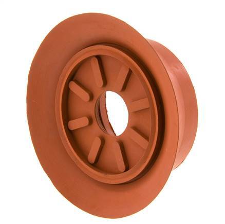 100mm Flat SBR Reddish brown Vacuum Suction Cup G 1/4 inch Female Stroke 6mm Thin Lips