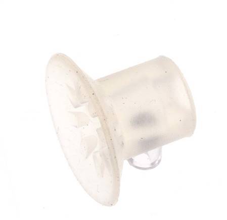 17mm Flat Silicone Clear Vacuum Suction Cup Stroke 0.5mm