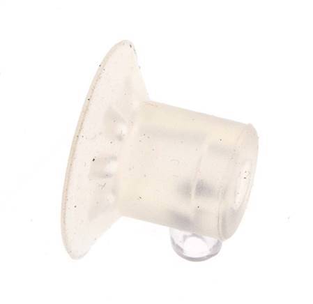 17mm Flat Silicone Clear Vacuum Suction Cup Stroke 0.5mm