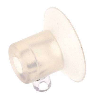 17mm Flat Silicone Clear Vacuum Suction Cup Stroke 2mm