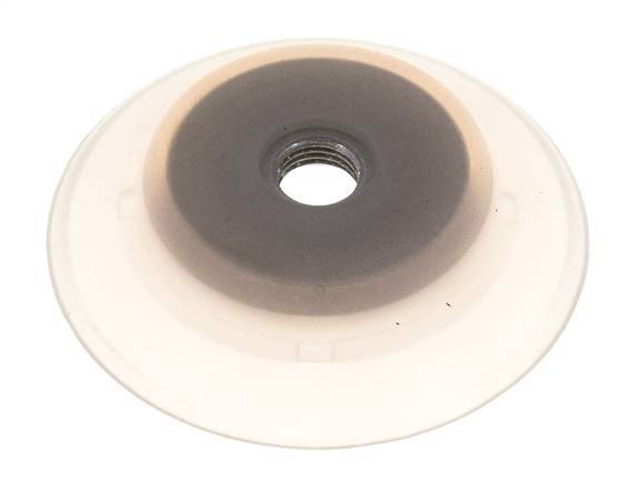 80mm Flat Silicone Clear Vacuum Suction Cup G 1/4 inch Female Stroke 6mm Robust Lips