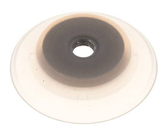 80mm Flat Silicone Clear Vacuum Suction Cup G 1/4 inch Female Stroke 6mm Robust Lips