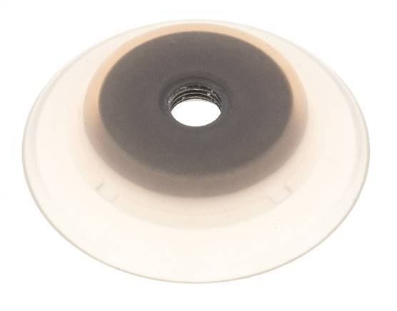 80mm Flat Silicone Clear Vacuum Suction Cup G 1/4 inch Female Stroke 6mm Robust Lips
