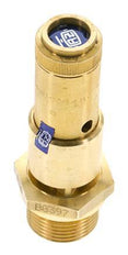 G 3/4'' Brass Pre-Set Safety Valve 0.2 bar (2.9 psi) DN 10
