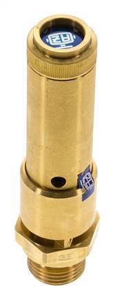 G 1/2'' Brass Pre-Set Safety Valve 12.5 bar (181.3 psi) DN 10