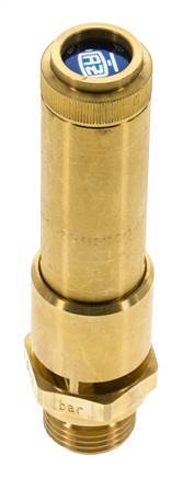 G 1/2'' Brass Pre-Set Safety Valve 14.7 bar (213.21 psi) DN 10