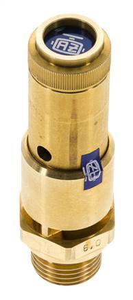 G 1/2'' Brass Pre-Set Safety Valve 5.8 bar (84.12 psi) DN 10