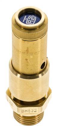G 1/2'' Brass Pre-Set Safety Valve 8.5 bar (123.28 psi) DN 10