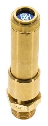 G 1/2'' Brass Pre-Set Safety Valve 9.3 bar (134.89 psi) DN 10
