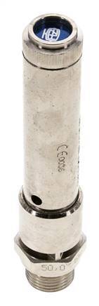 G 1/2'' Nickel-plated Brass Pre-Set Safety Valve 49 bar (710.7 psi) DN 10