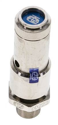 G 3/8'' Nickel-plated Brass Pre-Set Safety Valve 0.5 bar (7.25 psi) DN 10