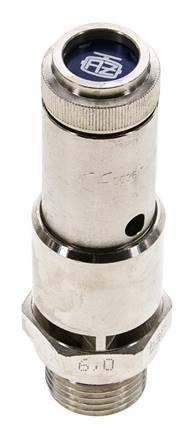 G 1/2'' Nickel-plated Brass Pre-Set Safety Valve 6 bar (87.02 psi) DN 10