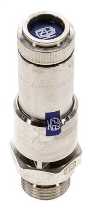 G 1/2'' Nickel-plated Brass Pre-Set Safety Valve 6 bar (87.02 psi) DN 10