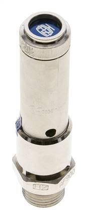 G 1/2'' Nickel-plated Brass Pre-Set Safety Valve 37 bar (536.65 psi) DN 10