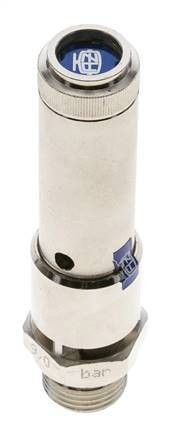 G 1/2'' Nickel-plated Brass Pre-Set Safety Valve 37 bar (536.65 psi) DN 10