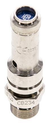 G 3/8'' Nickel-plated Brass Pre-Set Safety Valve 0.6 bar (8.7 psi) DN 8