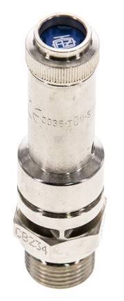 G 3/8'' Nickel-plated Brass Pre-Set Safety Valve 0.6 bar (8.7 psi) DN 8
