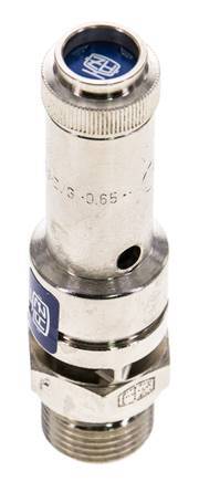 G 3/8'' Nickel-plated Brass Pre-Set Safety Valve 0.6 bar (8.7 psi) DN 8