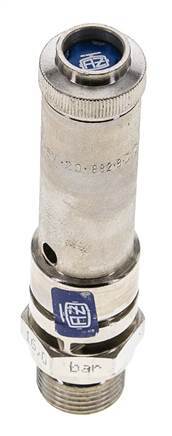 G 3/8'' Nickel-plated Brass Pre-Set Safety Valve 16 bar (232.06 psi) DN 8