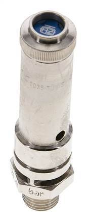 G 1/4'' Nickel-plated Brass Pre-Set Safety Valve 21 bar (304.58 psi) DN 8