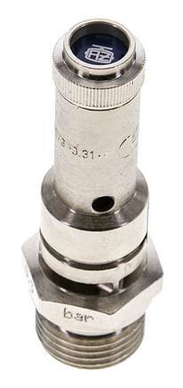 G 1/2'' Nickel-plated Brass Pre-Set Safety Valve 7.5 bar (108.78 psi) DN 8