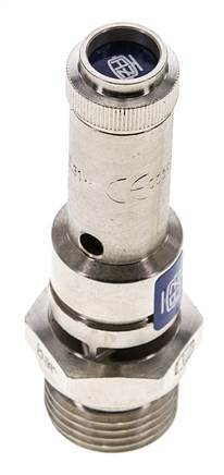 G 1/2'' Nickel-plated Brass Pre-Set Safety Valve 7.5 bar (108.78 psi) DN 8
